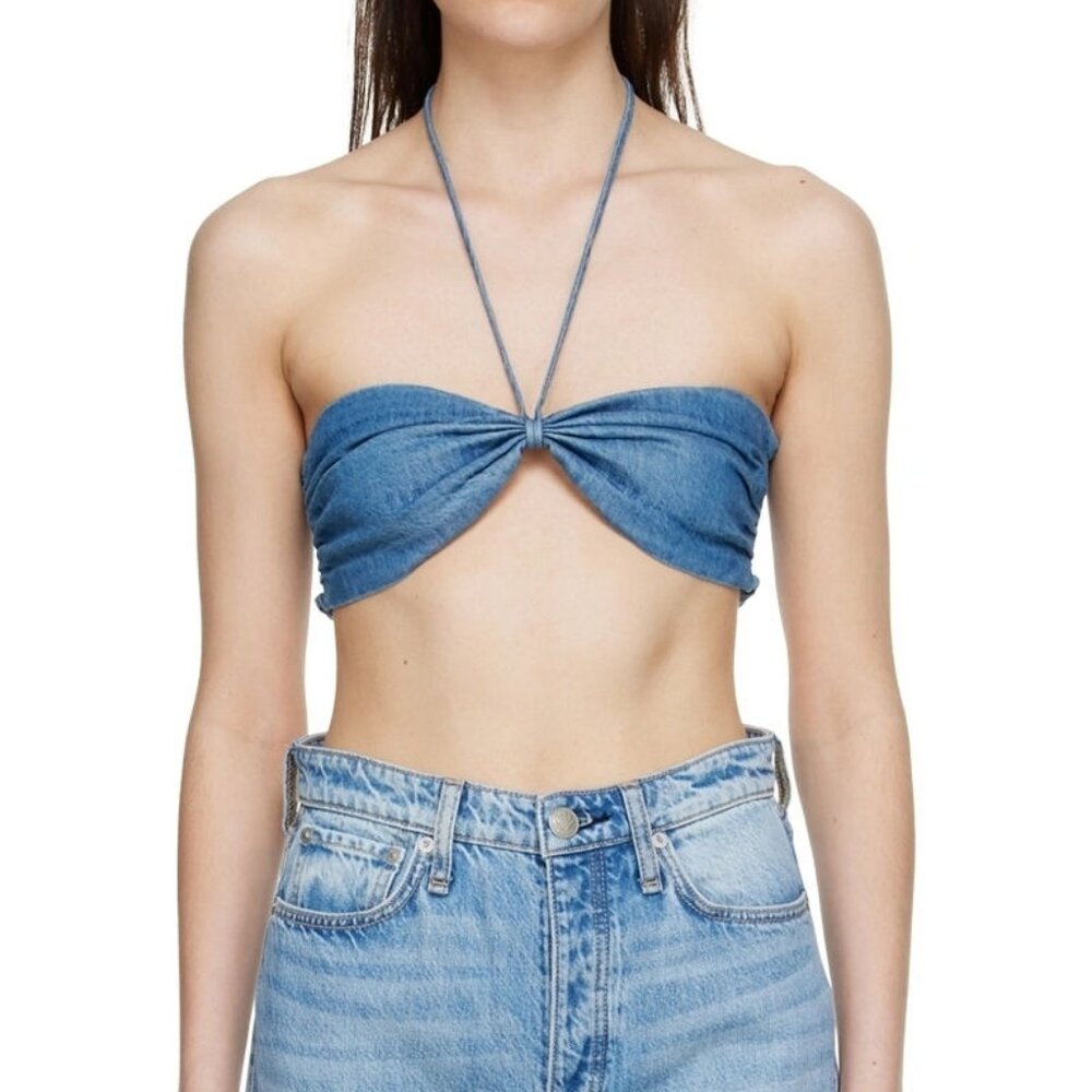 Rag and Bone Blue Zoe Denim Bandeau